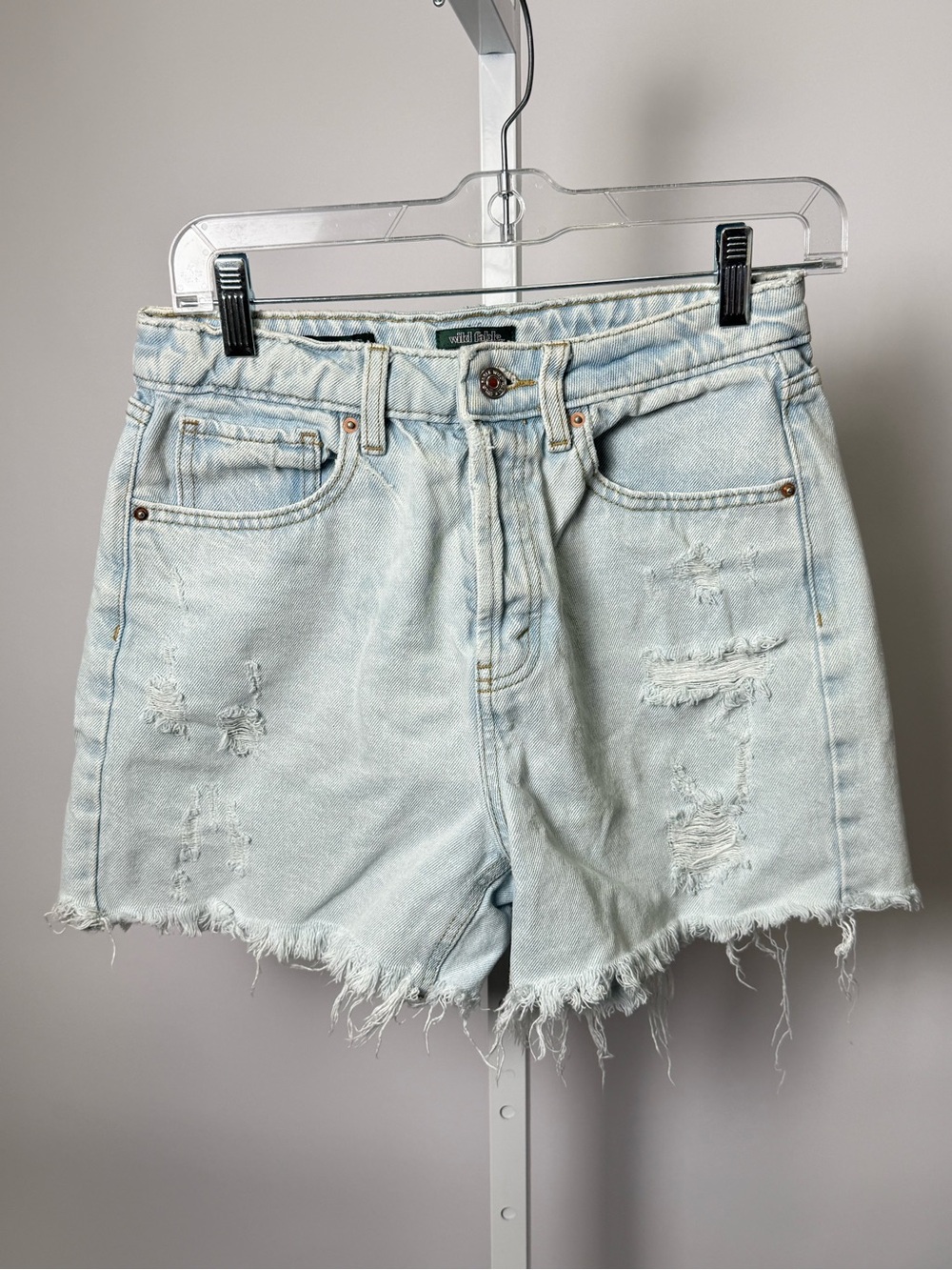 wild fable Light Wash Distressed Denim Shorts #62